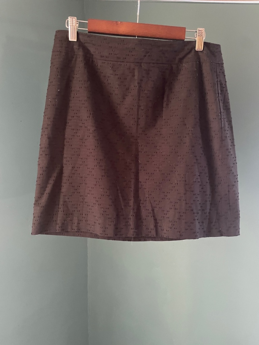Black Eyelet Mini Skirt Loft